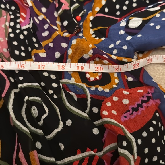 Farm Rio Pleated Sea Animals Black Blouse size Small - Picture 11 of 12